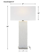 Pillar White Marble Table Lamp - Ornate Home