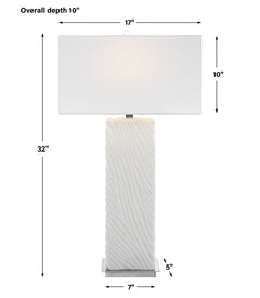 Pillar White Marble Table Lamp - Ornate Home