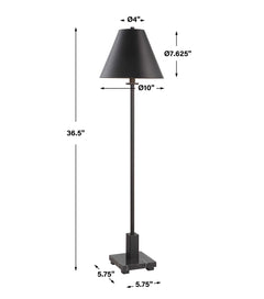 Pilot Black Buffet Lamp - Ornate Home