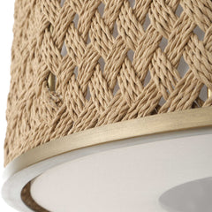 Pinchot Gold 4 Light Rattan Drum Pendant - Ornate Home