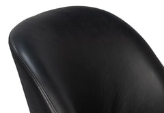 Pindar Black Leather Armchair - Ornate Home