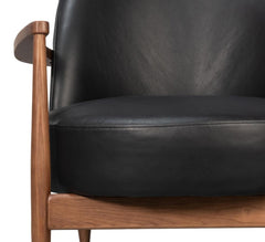 Pindar Black Leather Armchair - Ornate Home