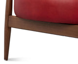 Pindar Red Leather Armchair - Ornate Home