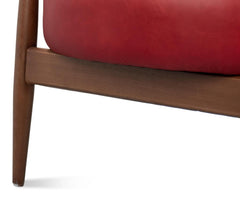 Pindar Red Leather Armchair - Ornate Home