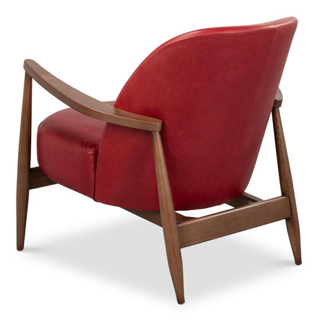 Pindar Red Leather Armchair - Ornate Home