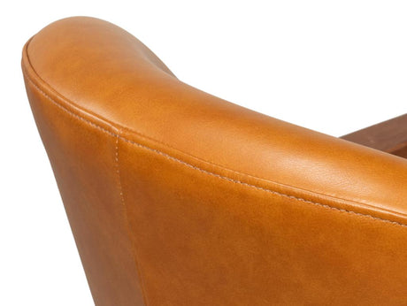 Pindar Tan Leather Armchair - Ornate Home
