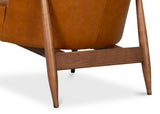 Pindar Tan Leather Armchair - Ornate Home