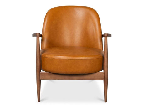 Pindar Tan Leather Armchair - Ornate Home