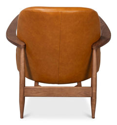 Pindar Tan Leather Armchair - Ornate Home