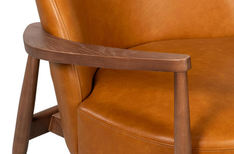 Pindar Tan Leather Armchair - Ornate Home