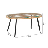 Pine 4-Piece Patio Conversation Set in Cream - Ornate Home