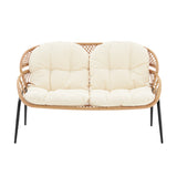 Pine 4-Piece Patio Conversation Set in Cream - Ornate Home