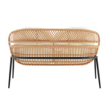 Pine 4-Piece Patio Conversation Set in Cream - Ornate Home