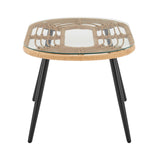 Pine 4-Piece Patio Conversation Set in Cream - Ornate Home