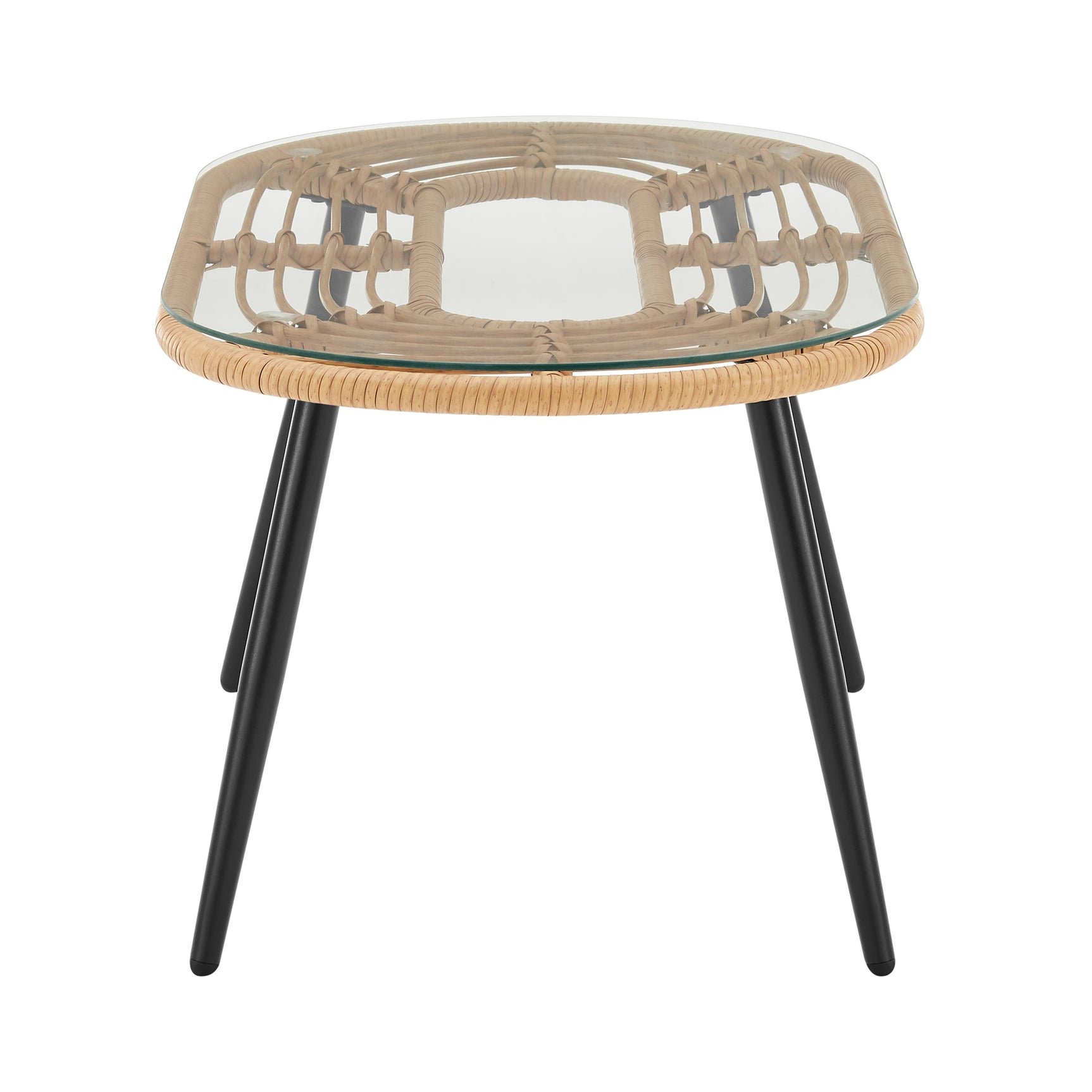 Pine 4-Piece Patio Conversation Set in Cream - Ornate Home