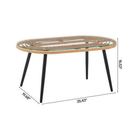 Pine 4-Piece Patio Conversation Set in Grey - Ornate Home