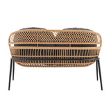 Pine 4-Piece Patio Conversation Set in Grey - Ornate Home