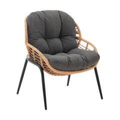 Pine 4-Piece Patio Conversation Set in Grey - Ornate Home