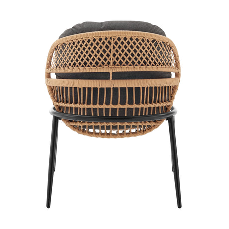 Pine 4-Piece Patio Conversation Set in Grey - Ornate Home