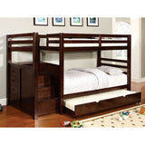 Pine Ridge Dark Walnut Twin/Full Bunk Bed - Ornate Home