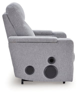 Pineland Pewter Glider PWR REC w/Audio System (Online Special Price) - Ornate Home