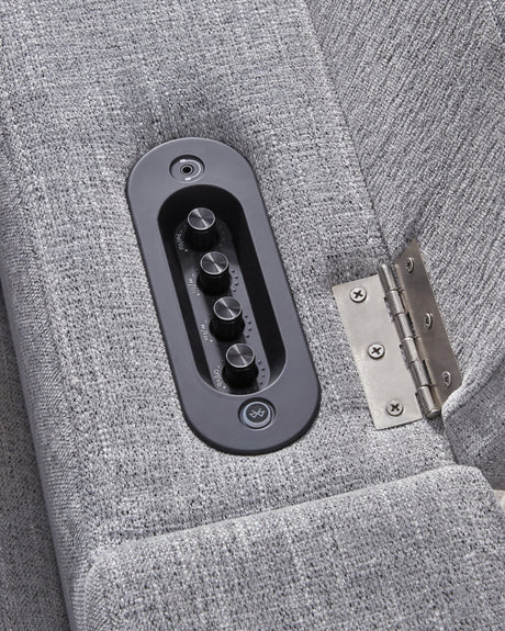 Pineland Pewter Glider PWR REC w/Audio System - Ornate Home