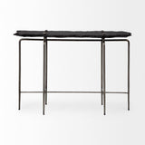 Pinera Black Slate with Iron Base Console Table - Ornate Home