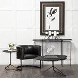 Pinera Black Slate with Iron Base Console Table - Ornate Home