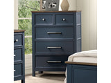 Pinetop Blue/Dark Brown Chest - Ornate Home