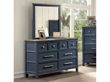 Pinetop Blue/Dark Brown Dresser - Ornate Home