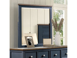Pinetop Blue/Dark Brown Mirror - Ornate Home