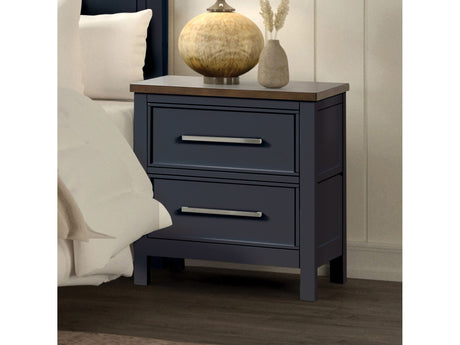 Pinetop Blue/Dark Brown Nightstand - Ornate Home