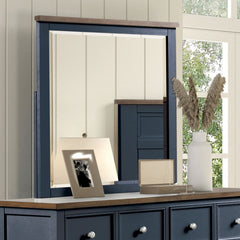 Pinetop Blue/Dark Brown Twin 5 Piece Bedroom Set w/2 Nightstands - Ornate Home