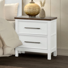 Pinetop White Twin 5 Piece Bedroom Set w/2 Nightstands - Ornate Home