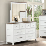 Pinetop White Twin 5 Piece Bedroom Set w/Chest - Ornate Home