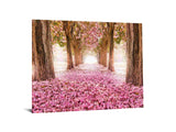 Pink Cherry Blossom Tempered Glass w / Foil Wall Art - Ornate Home