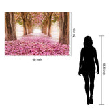 Pink Cherry Blossom Tempered Glass w / Foil Wall Art - Ornate Home