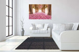 Pink Cherry Blossom Tempered Glass w / Foil Wall Art - Ornate Home
