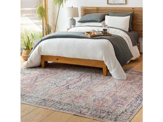 Pink Dunshaughlin Distressed Washable Area Rug - Clearance - Ornate Home