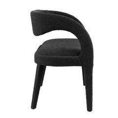 Pinnacle Black Boucle Fabric Accent Bench - Ornate Home