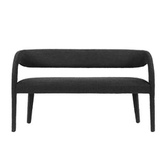Pinnacle Black Boucle Fabric Accent Bench - Ornate Home