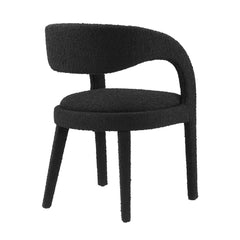 Pinnacle Black Boucle Upholstered Dining Chair (Set of 2) - Ornate Home