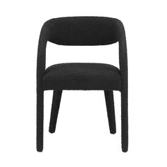 Pinnacle Black Boucle Upholstered Dining Chair (Set of 2) - Ornate Home