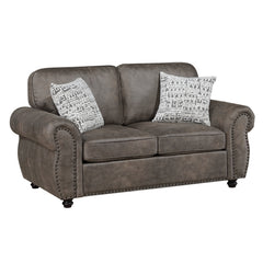 Pinnacle Brown Loveseat - Ornate Home