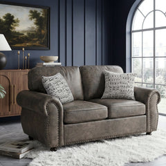 Pinnacle Brown Loveseat - Ornate Home