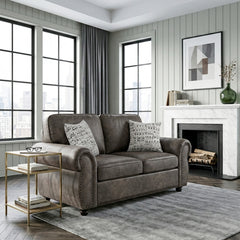 Pinnacle Brown Loveseat - Ornate Home