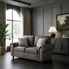Pinnacle Brown Loveseat - Ornate Home