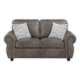 Pinnacle Brown Loveseat - Ornate Home
