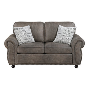 Pinnacle Brown Loveseat - Ornate Home