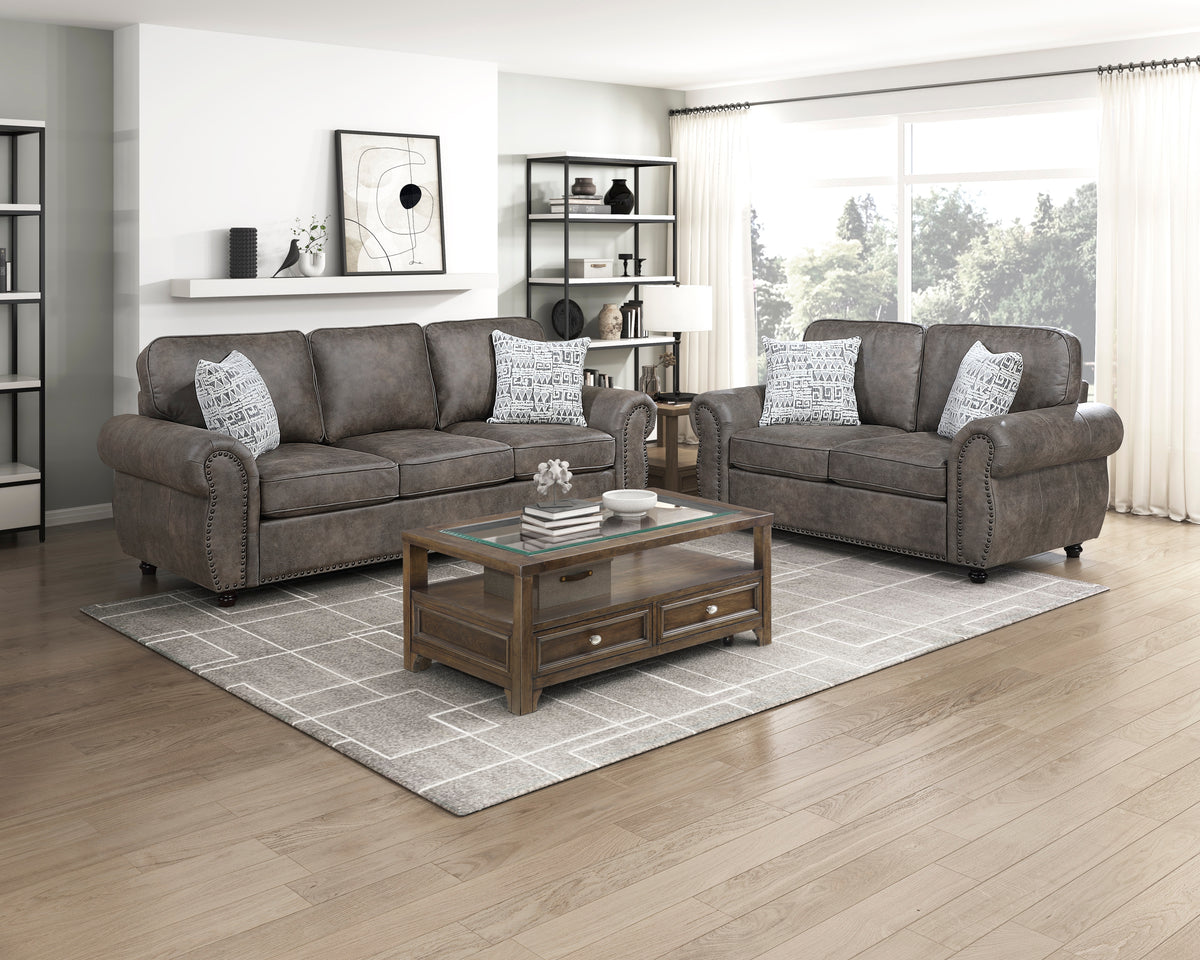 Pinnacle Brown Sofa - Ornate Home